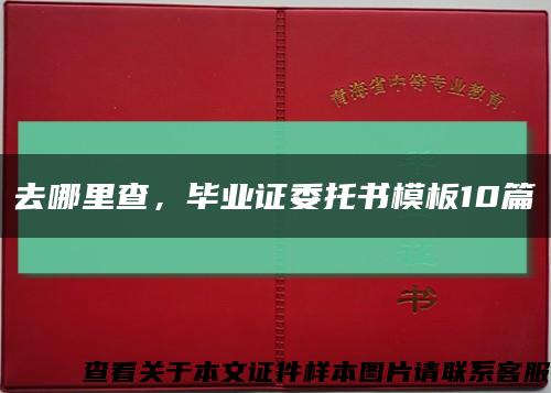 去哪里查，畢業證委托書模板10篇縮略圖