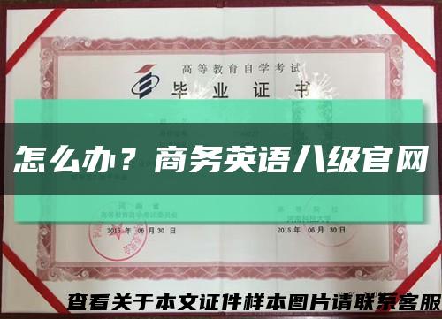 怎么辦？商務英語八級官網縮略圖