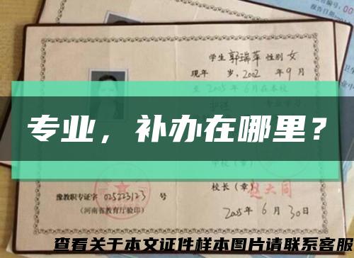 專業，補辦在哪里？縮略圖