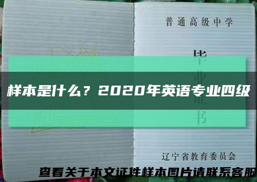 樣本是什么？2020年英語專業四級縮略圖