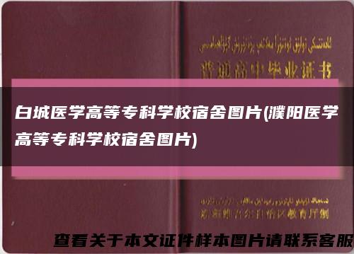 白城醫學高等?？茖W校宿舍圖片(濮陽醫學高等?？茖W校宿舍圖片)縮略圖