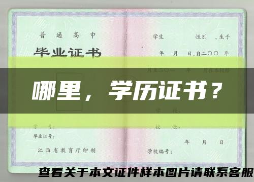 哪里，學歷證書？縮略圖