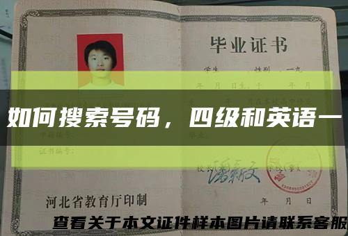 如何搜索號碼，四級和英語一縮略圖