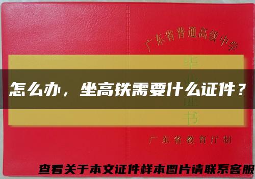 怎么辦，坐高鐵需要什么證件？縮略圖