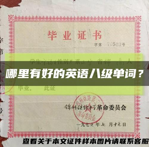 哪里有好的英語八級單詞？縮略圖