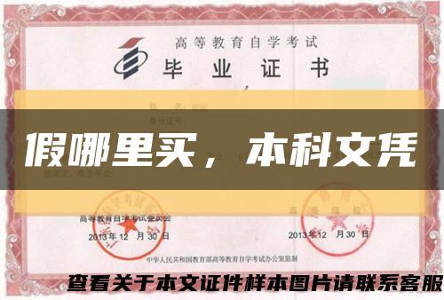 假哪里買，本科文憑縮略圖