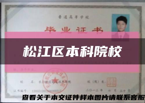 松江區本科院?？s略圖
