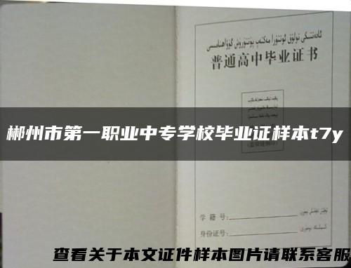 郴州市第一職業中專學校畢業證樣本t7y縮略圖