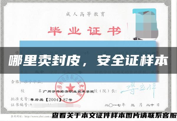 哪里賣封皮，安全證樣本縮略圖