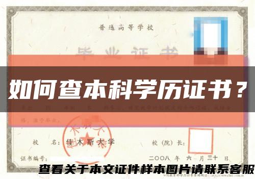 如何查本科學歷證書？縮略圖