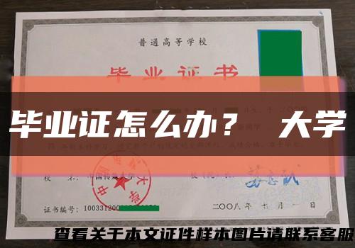 畢業證怎么辦？ 大學縮略圖