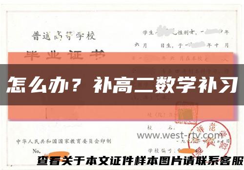 怎么辦？補高二數學補習縮略圖