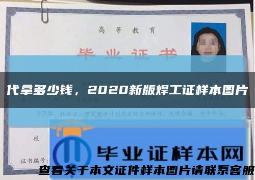代拿多少錢，2020新版焊工證樣本圖片縮略圖