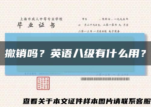 撤銷嗎？英語八級有什么用？縮略圖