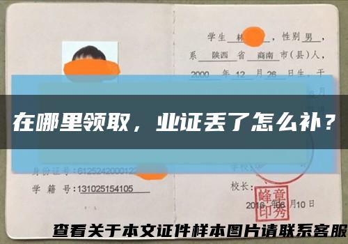 在哪里領取，業證丟了怎么補？縮略圖