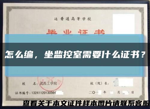 怎么編，坐監控室需要什么證書？縮略圖