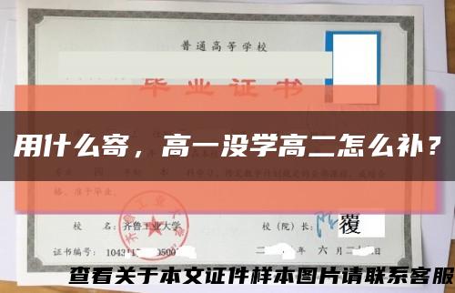 用什么寄，高一沒學高二怎么補？縮略圖