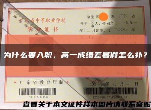 為什么要入職，高一成績差暑假怎么補？縮略圖