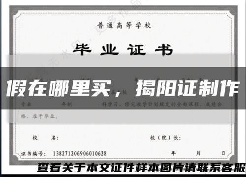 假在哪里買，揭陽證制作縮略圖