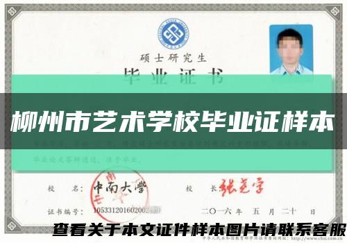柳州市藝術學校畢業證樣本縮略圖