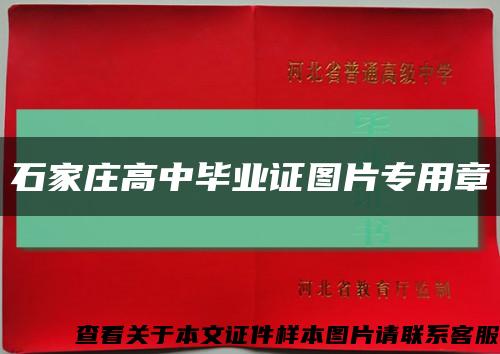 石家莊高中畢業證圖片專用章縮略圖