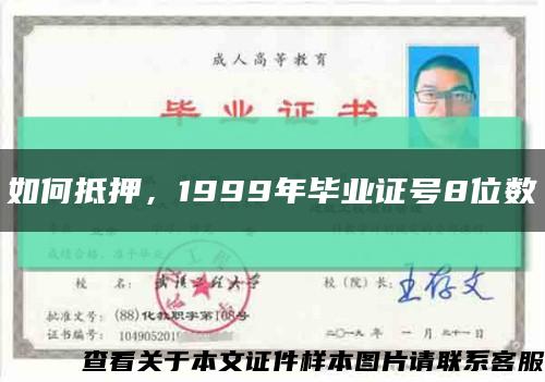 如何抵押，1999年畢業證號8位數縮略圖