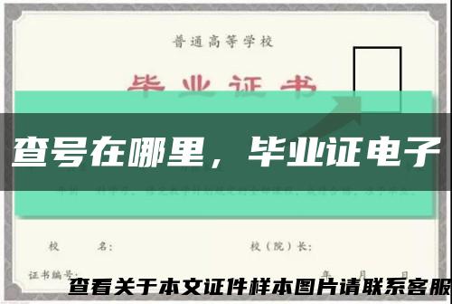 查號在哪里，畢業證電子縮略圖