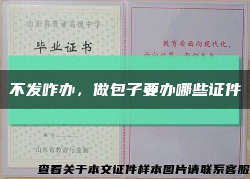 不發咋辦，做包子要辦哪些證件縮略圖