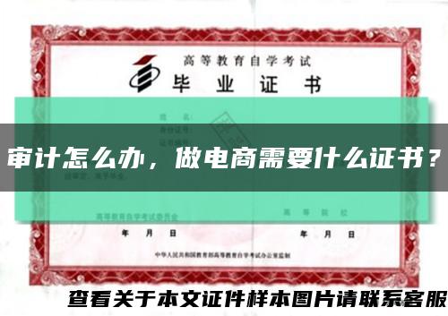 審計怎么辦，做電商需要什么證書？縮略圖