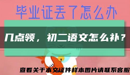 幾點領，初二語文怎么補？縮略圖