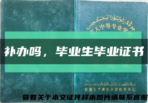 補辦嗎，畢業生畢業證書縮略圖