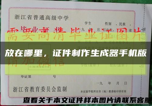放在哪里，證件制作生成器手機版縮略圖