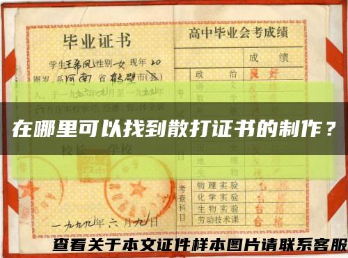 在哪里可以找到散打證書的制作？縮略圖