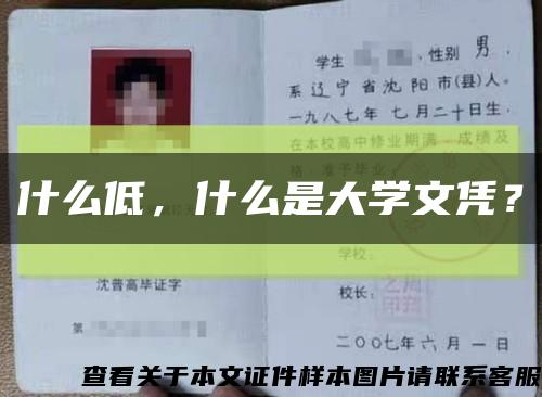什么低，什么是大學文憑？縮略圖