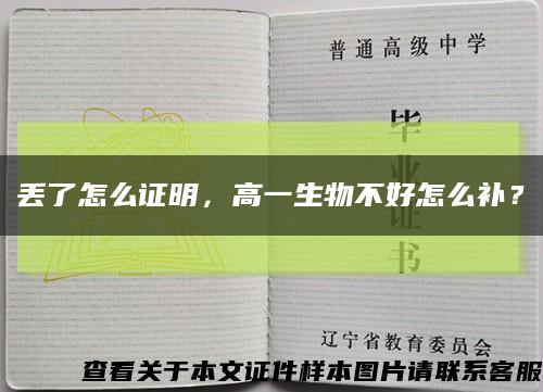 丟了怎么證明，高一生物不好怎么補？縮略圖