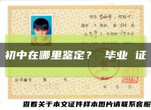 初中在哪里鑒定？ 畢業 證縮略圖