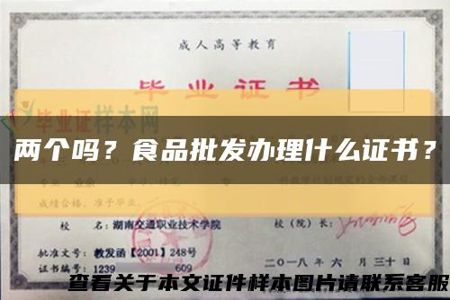兩個嗎？食品批發辦理什么證書？縮略圖