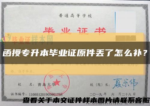 函授專升本畢業證原件丟了怎么補？縮略圖