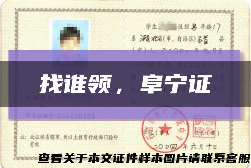 找誰領，阜寧證縮略圖