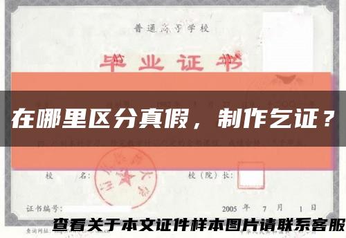 在哪里區分真假，制作乞證？縮略圖