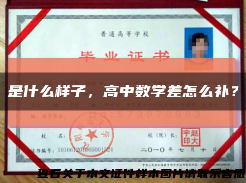 是什么樣子，高中數學差怎么補？縮略圖