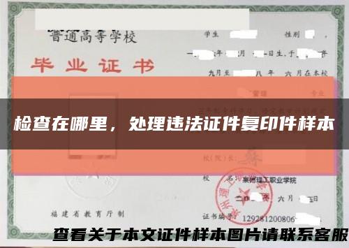 檢查在哪里，處理違法證件復印件樣本縮略圖