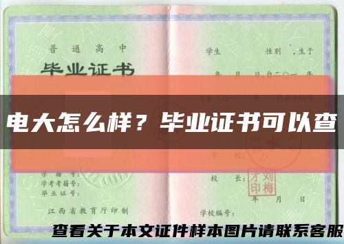 電大怎么樣？畢業證書可以查縮略圖