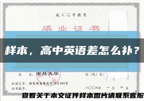 樣本，高中英語差怎么補？縮略圖