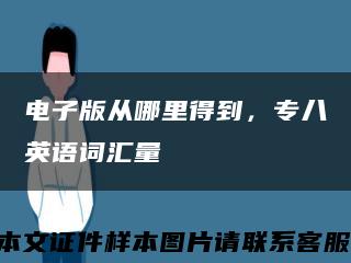 電子版從哪里得到，專八英語詞匯量縮略圖