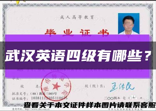 武漢英語四級有哪些？縮略圖