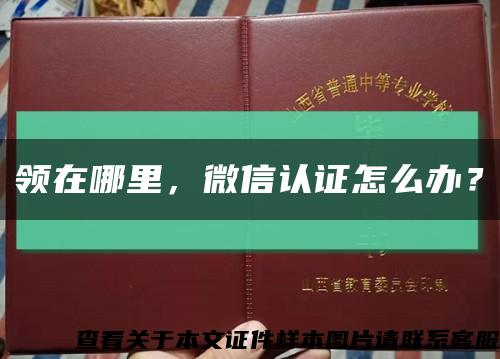 領在哪里，微信認證怎么辦？縮略圖