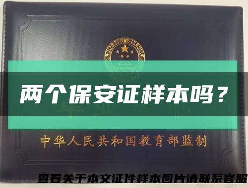 兩個保安證樣本嗎？縮略圖