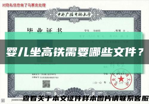 嬰兒坐高鐵需要哪些文件？縮略圖