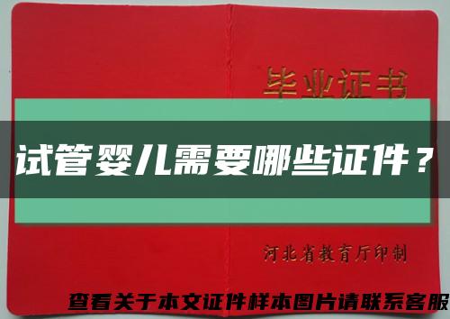 試管嬰兒需要哪些證件？縮略圖